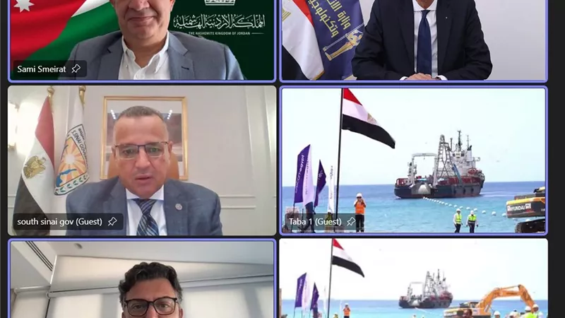 إطلاق كابل كورال البحري يربط مصر والأردن لأول مرة منذ 25 عامًا