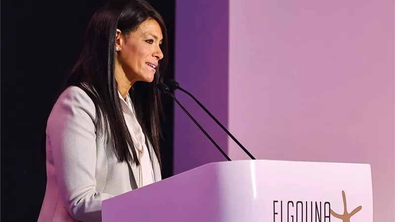 وزيرة التخطيط تشارك في المؤتمر الصحفي لمهرجان الجونة السينمائي في دورته الثامنة