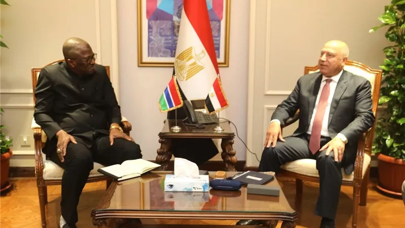  وزير الصناعة والنقل يبحث مع وزير الدفاع الجديد بدولة جامبيا فرص التعاون