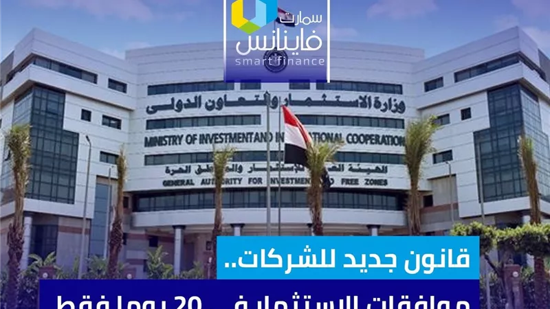 قانون جديد للشركات.. موافقات الاستثمار في 20 يوما فقط
