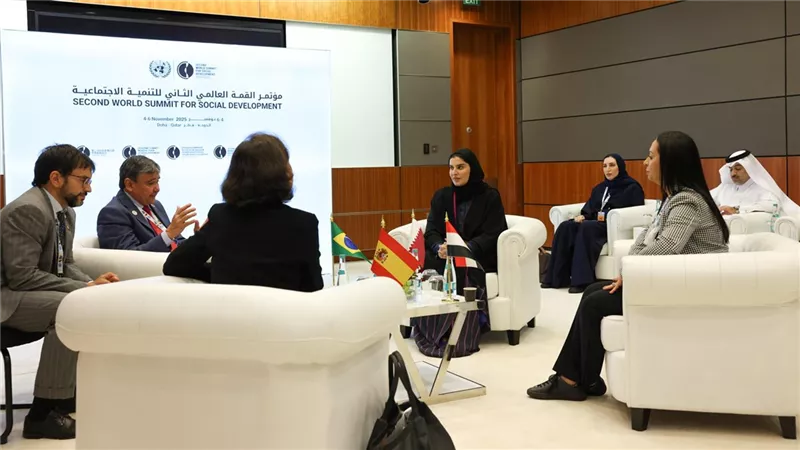 وزيرة التضامن تناقش مبادرات الحماية الاجتماعية مع وزراء قطر والبرازيل وإسبانيا 