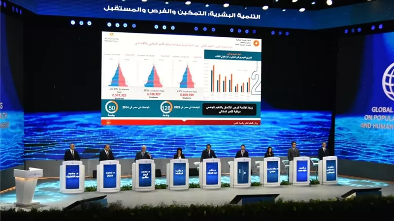  8 وزراء يستعرضون استثمارات مصر في التنمية البشرية بـ7.6 تريليون جنيه منذ 2014