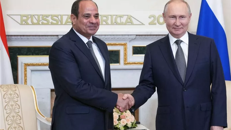السيسي وبوتين يشاركان افتراضياً في تركيب وعاء ضغط أول وحدة نووية بمحطة الضبعة