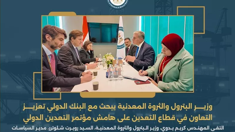 مصر والبنك الدولي يبحثان تعزيز التعاون في قطاع التعدين والبترول