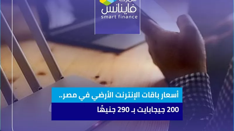 أسعار باقات الإنترنت الأرضي في مصر.. 200 جيجابايت بـ 290 جنيهًا