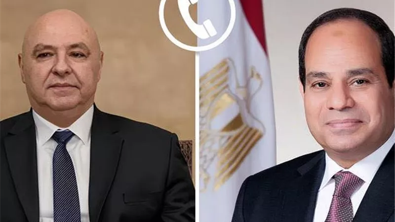 السيسي يبحث مع جوزاف عون دعم سيادة لبنان واستقراره وسلامة أراضيه 