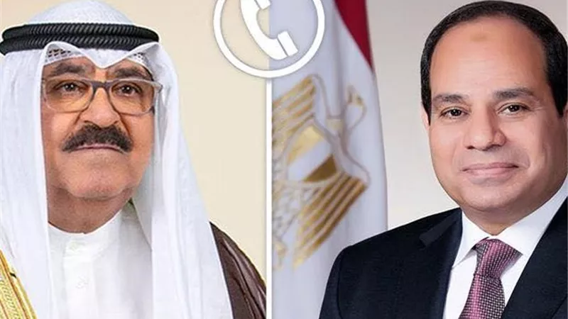 السيسي لـ أمير الكويت: أمن الخليج