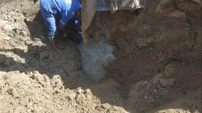 مياه القناة تنجح في إصلاح كسر مفاجئ بخط القنطرة شرق خلال وقت قياسي