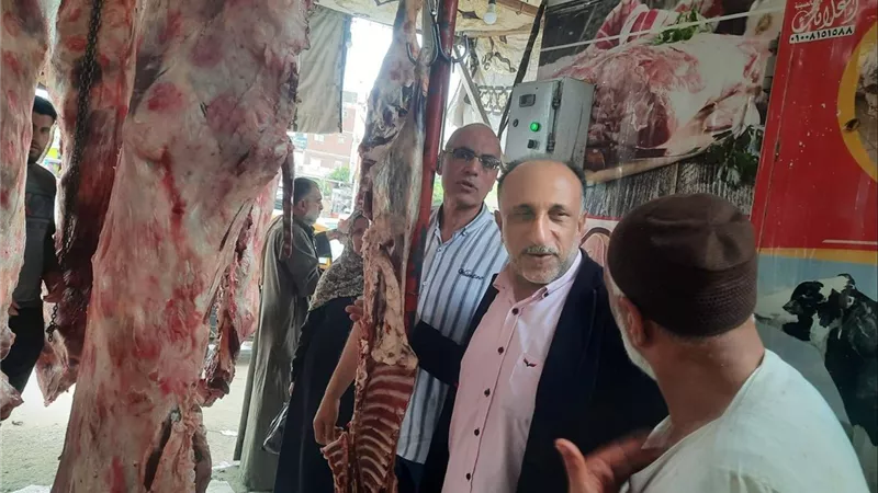 تموين الشرقية: ضبط 168 كجم لحوم مذبوحة خارج المجازر بحملة مكبرة بالحسينية