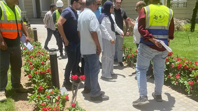 رئيس جهاز العاصمة الجديدة تتفقد أعمال الزراعة واللاند سكيب بالحي السكني الخامس R5