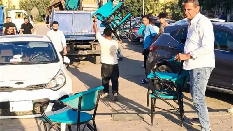 حملات مكثفة لرفع الإشغالات بالتجمع الخامس بالقاهرة الجديدة 
