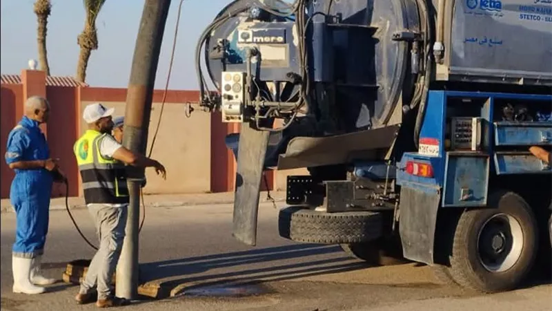 مياه القناة تواصل تطهير شبكات الصرف الصحي بالإسماعيلية لرفع كفاءة الخدمات
