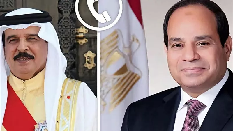 الرئيس السيسي وملك البحرين يؤكدان مواصلة التنسيق المشترك وتعزيز التعاون بين البلدين