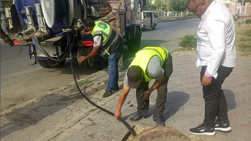 «مياه القناة» تكثف تطهير شبكات الصرف ببورسعيد لرفع كفاءة المنظومة