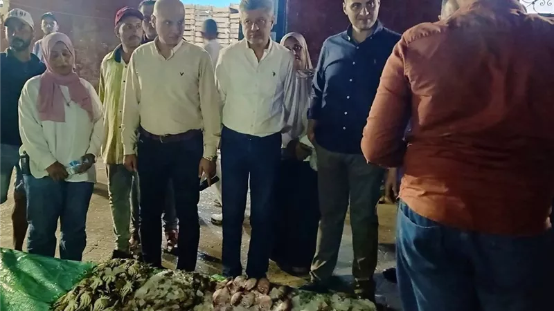 محافظ دمياط ورئيس الغرفة التجارية يتفقدان حلقة السمك بعزبة البرج لمتابعة حركة التداول