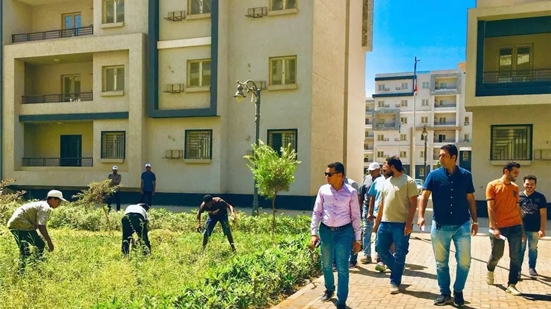 رئيس جهاز حدائق العاصمة يتفقد الإسكان المتوسط لمتابعة الخدمات ورفع كفاءة المرافق