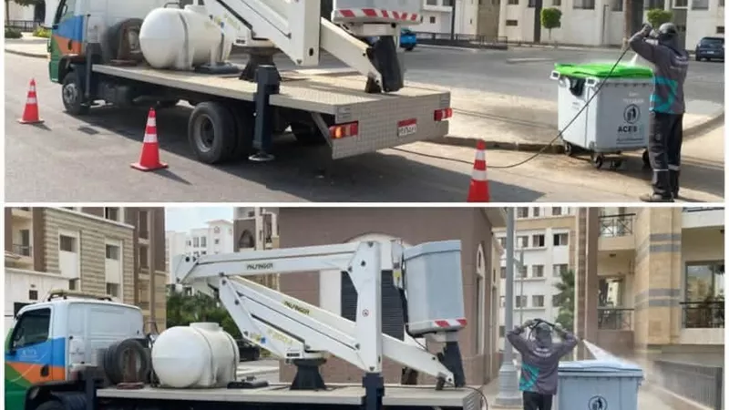 جهاز العاصمة الجديدة يواصل تنفيذ أعمال النظافة والصيانة للحفاظ على المظهر الحضاري للمدينة