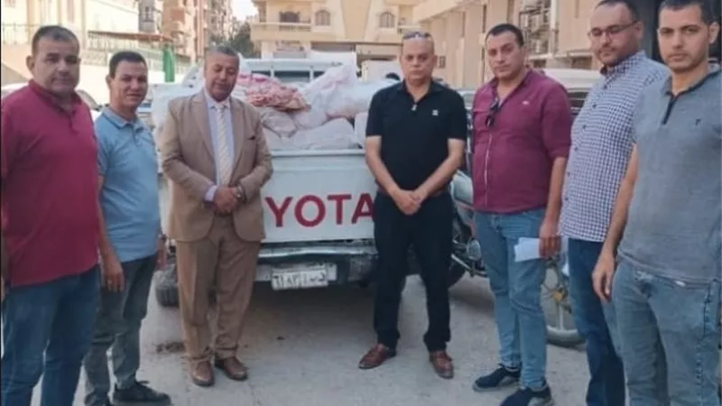 تموين الفيوم يضبط2.3 طن لحوم ودواجن فاسدة قبل توزيعها على المطاعم والمصانع