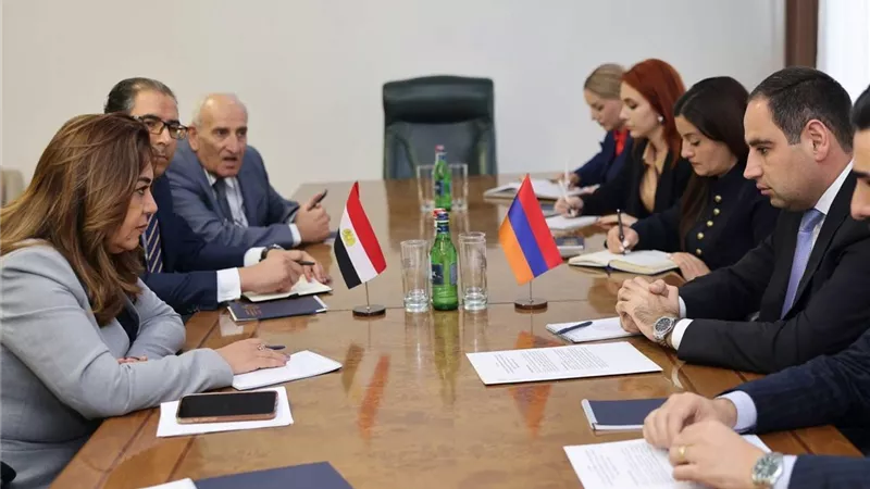 وزيرة التنمية المحلية تبحث مع أرمينيا التعاون في إدارة المخلفات والطاقة المتجددة